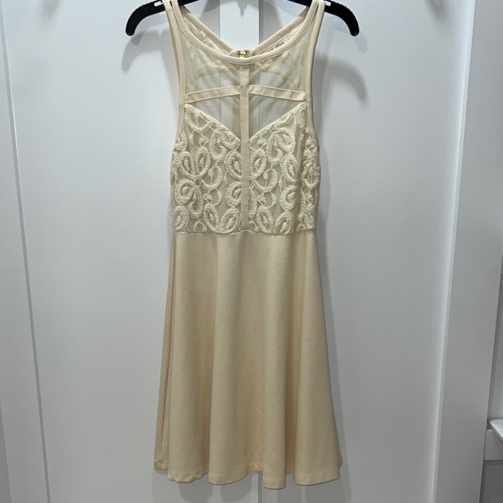 Black Swan Cream Lace Dress